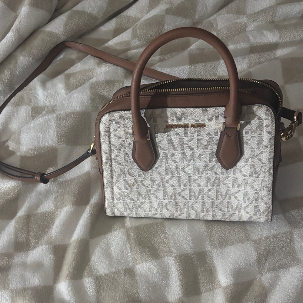 Michael Kors Tan and Cream Satchel